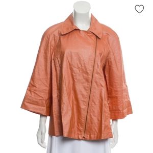 LAFAYETTE 148 NEW YORK Orange Linen Coat Jacket